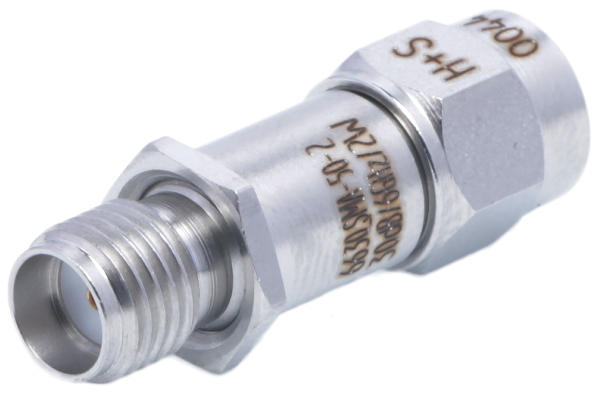 Huber+Suhner 50Ω RF Attenuator SMA Connector SMA Plug to Socket 30dB, Operating Frequency DC → 6GHz
