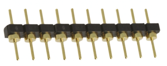 Samtec BBL Series Straight Through Hole Pin Header, 10 Contact(s), 2.54 mm Pitch, 1 Row, Unshrouded