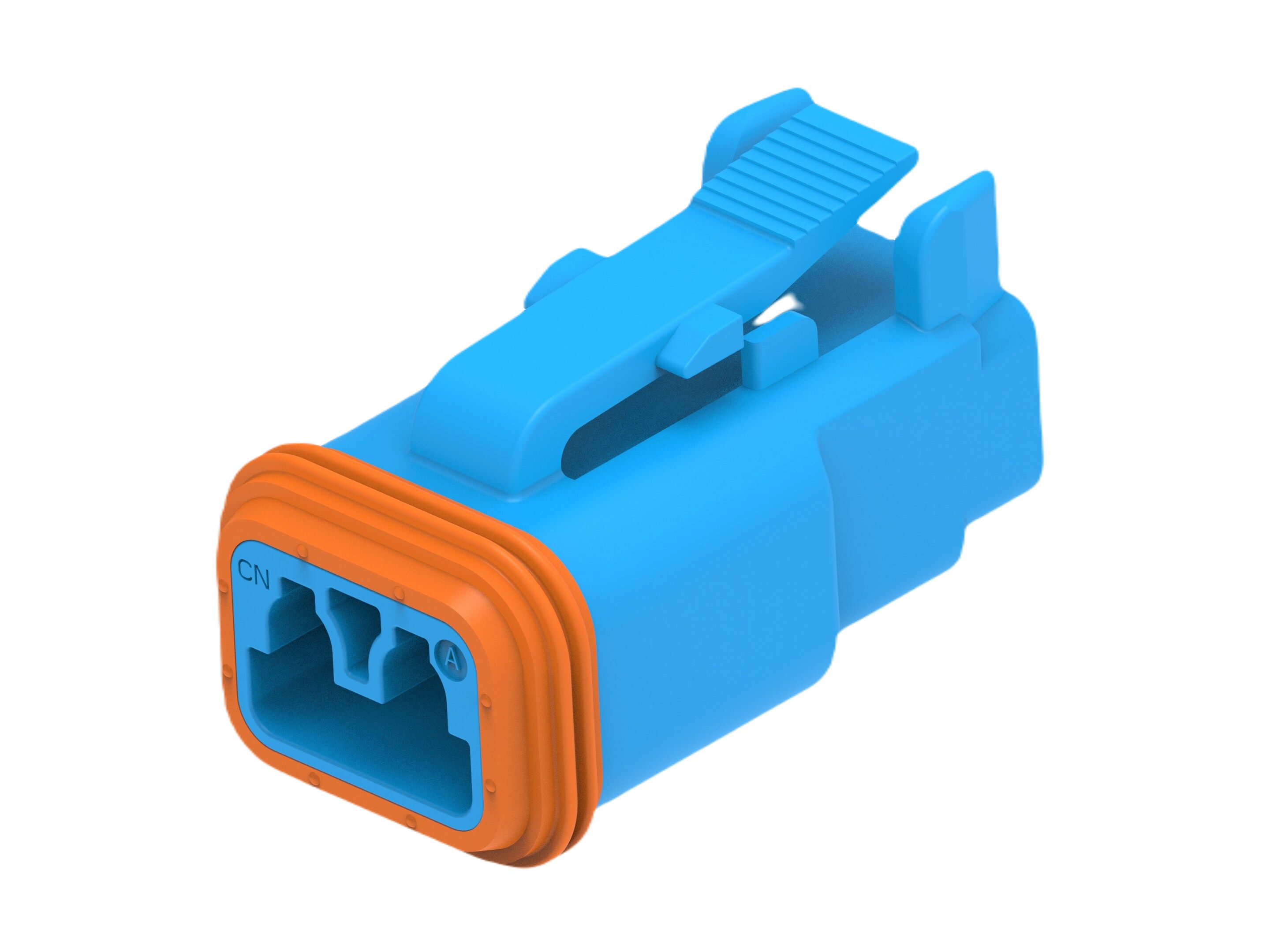 TE Connectivity, DT06-2S Automotive Connector Socket Blue Cable 2 Way, Cable Termination DT06-2S-TN07