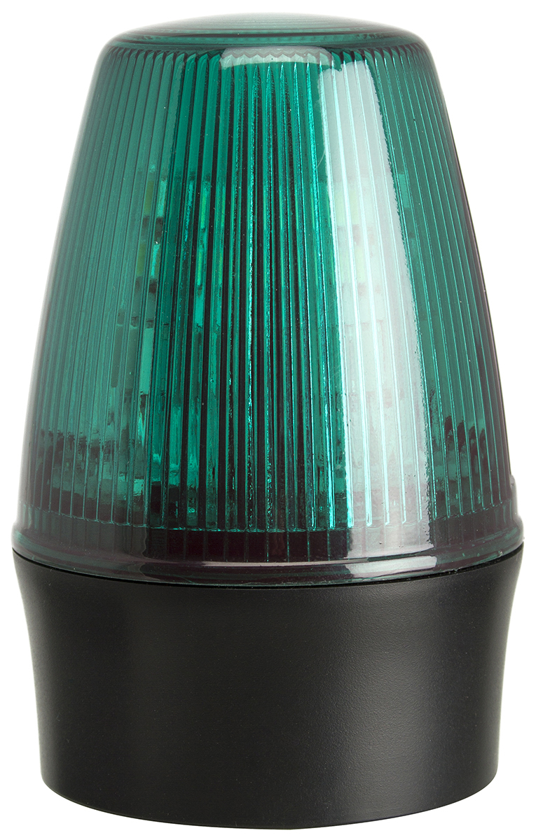 Moflash LEDS100 Series Green Flashing Beacon, 20 → 30 V ac/dc, Surface Mount, LED Bulb, IP65