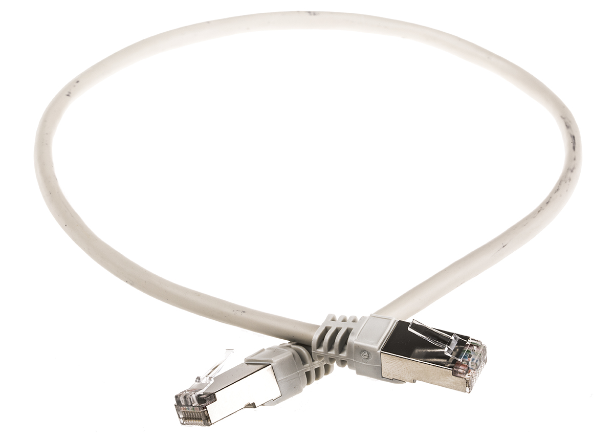 Decelect, 0.5m Cat5, Grey RJ45 to Male RJ45 Male, F/UTP Shielded, Terminated PVC Sheath