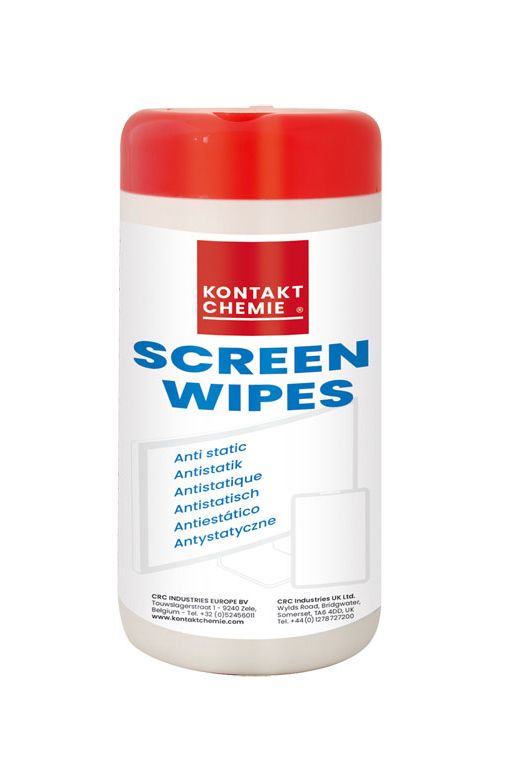 Kontakt Chemie Wet Screen Wipes, Dispenser Box of 100