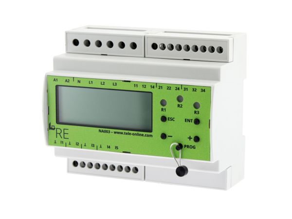 Tele Frequency, Voltage Mains and System Protection, 3 Phase, DIN Rail