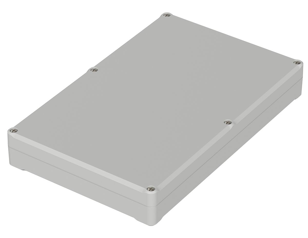 Bopla Euromas II Series Light Grey ABS Enclosure, IP65, Light Grey Lid, 250 x 160 x 37mm