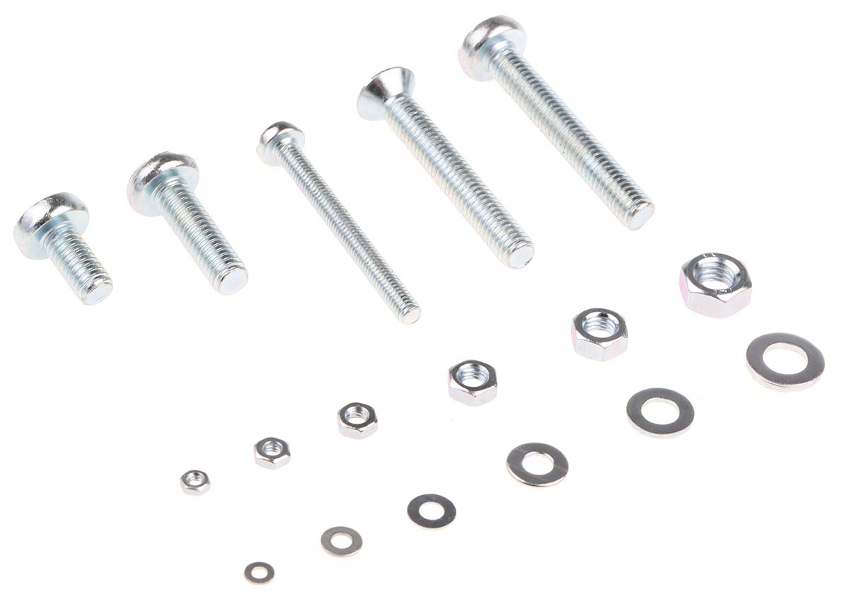 RS PRO Steel 3165 Piece Pozidriv Drive Screw/Bolt Kit