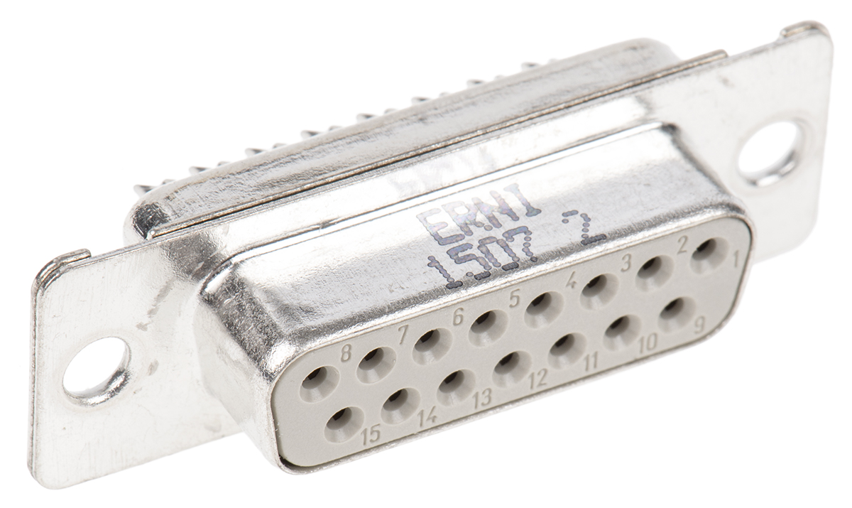 Provertha TMC 15 Way Panel Mount D-sub Connector Socket