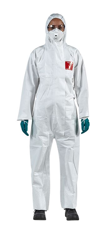 Ansell WH25T-00111-06 White Anti-Static Polypropylene Protective Hood, Resistant to Aerosols, Light Sprays, Liquids,