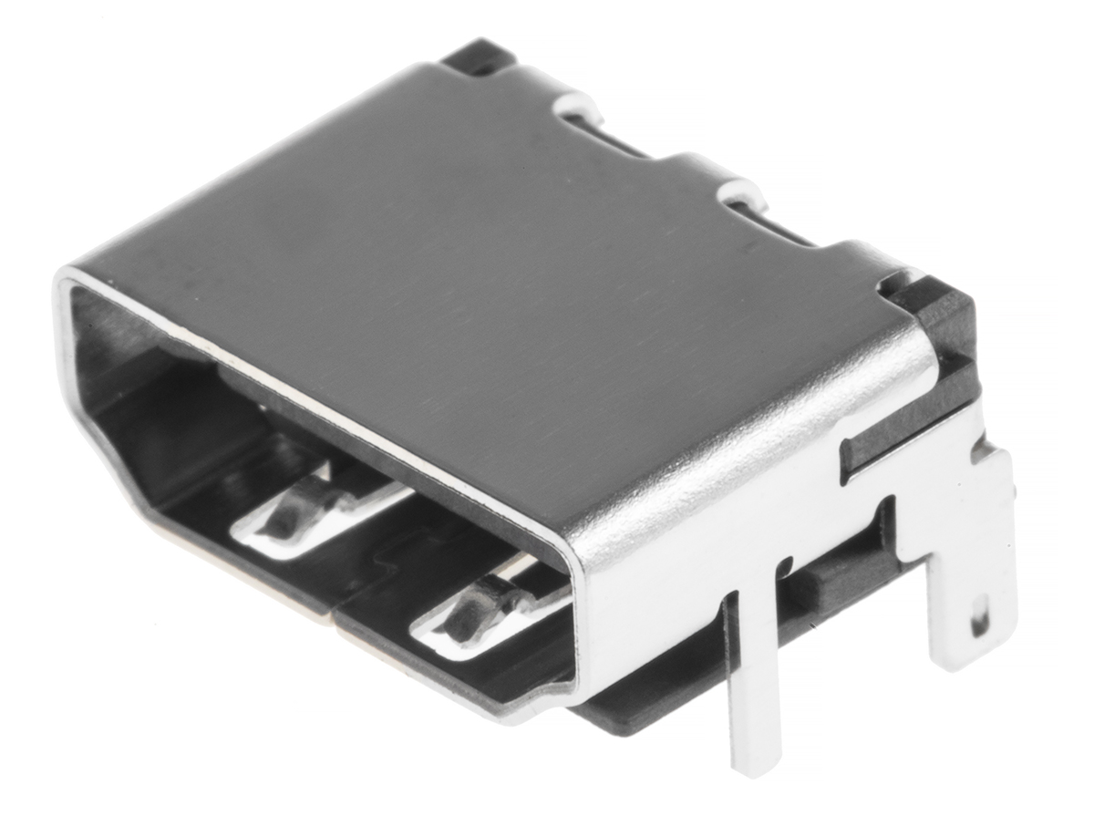 Wurth Elektronik Standard 19 Way Female Right Angle HDMI Connector 40 V dc