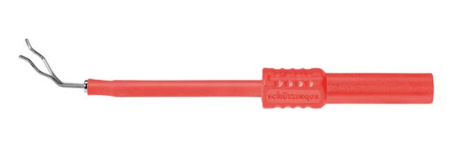 Schutzinger Red Female Test Socket, 4 mm Connector, Solder Termination, 1A, 600V, Nickel Plating