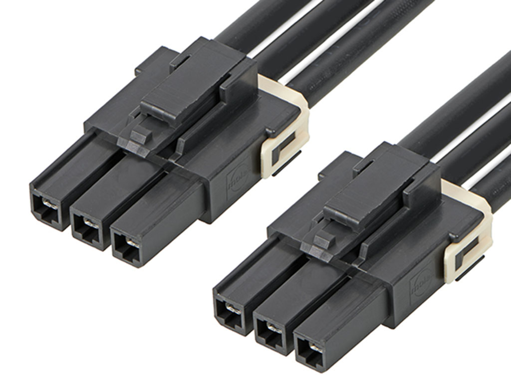 Molex 3 Way Female Mega-Fit to 3 Way Female Mega-Fit Wire to Board Cable, 600mm