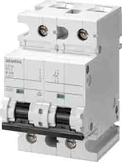 Siemens SENTRON 5SP4 MCB, 2P, 125A Curve C, 400V AC