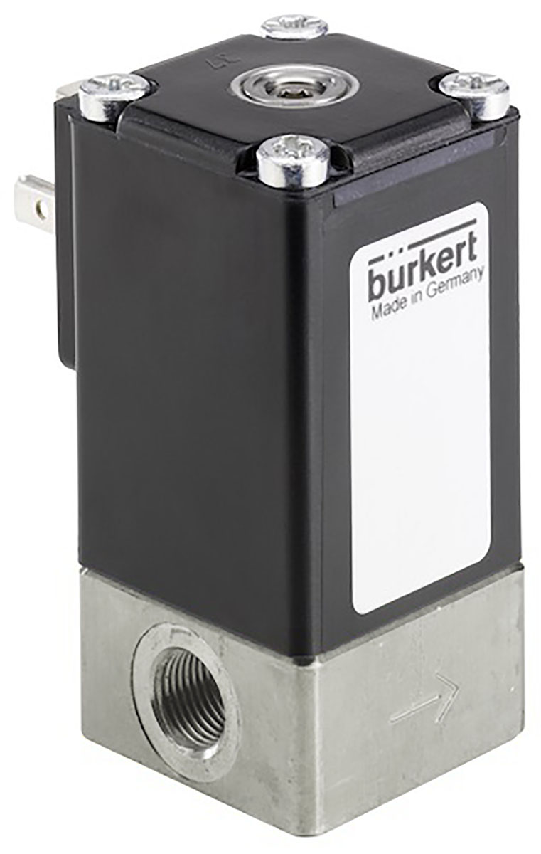 Burkert Proportional Solenoid Valve 239082, 2 Port, NC, 24 V dc 6.35 mm, 6.35 mm