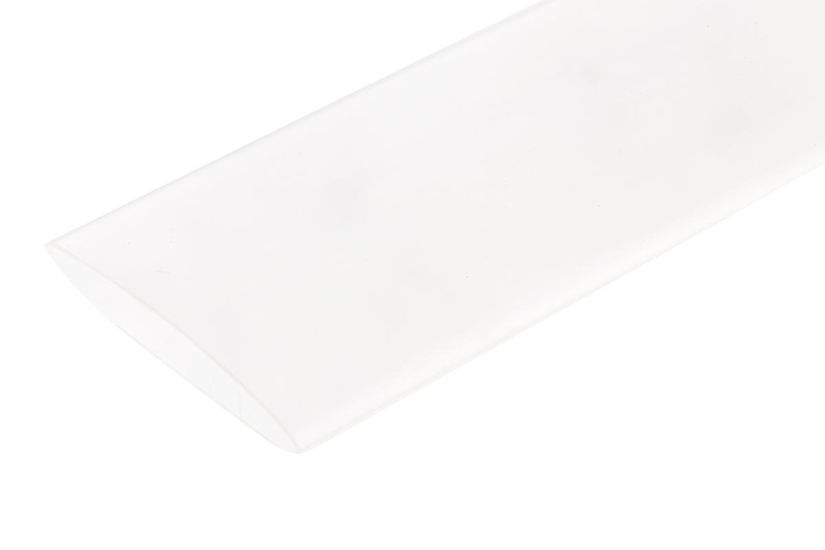 RS PRO Halogen Free Heat Shrink Tubing, Clear 19.1mm Sleeve Dia. x 300mm Length 2:1 Ratio