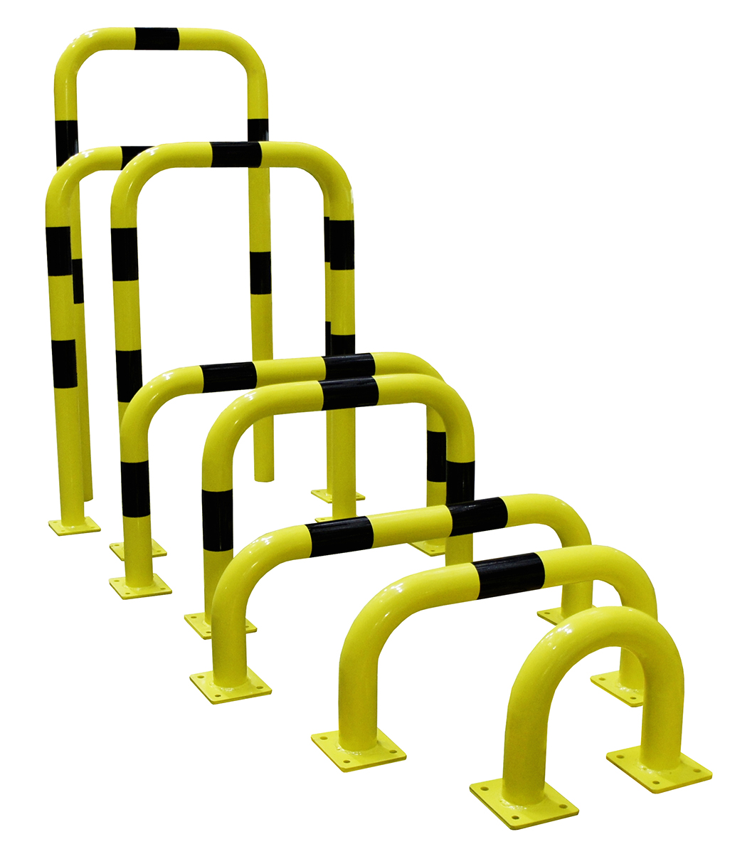 RS PRO Black & Yellow Steel Protection Barrier