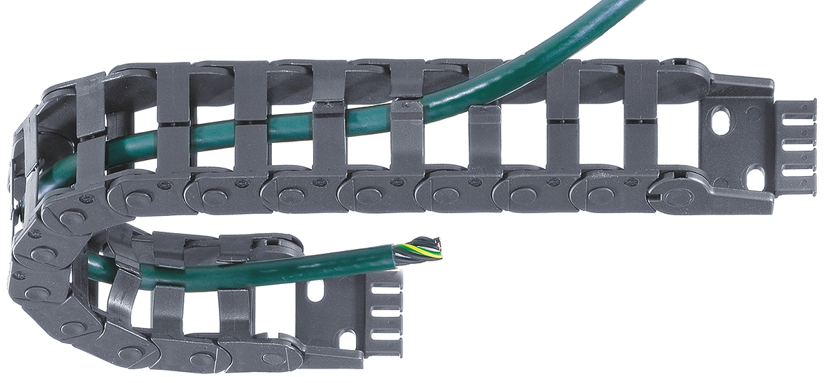Igus e-chain, Z14 Black Cable Chain - Flexible Slot, W62 mm x D25mm, L1m, 38 mm Min. Bend Radius, Igumid NB