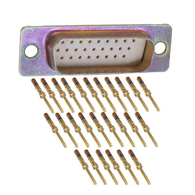 Amphenol India M24308 26 Way Panel Mount D-sub Connector Plug, 2.29mm Pitch, with 4-40 Screw Locks