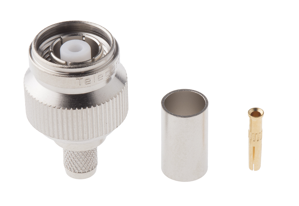 Telegartner, Plug Cable Mount TNC Connector, 50Ω, Crimp Termination, Straight Body