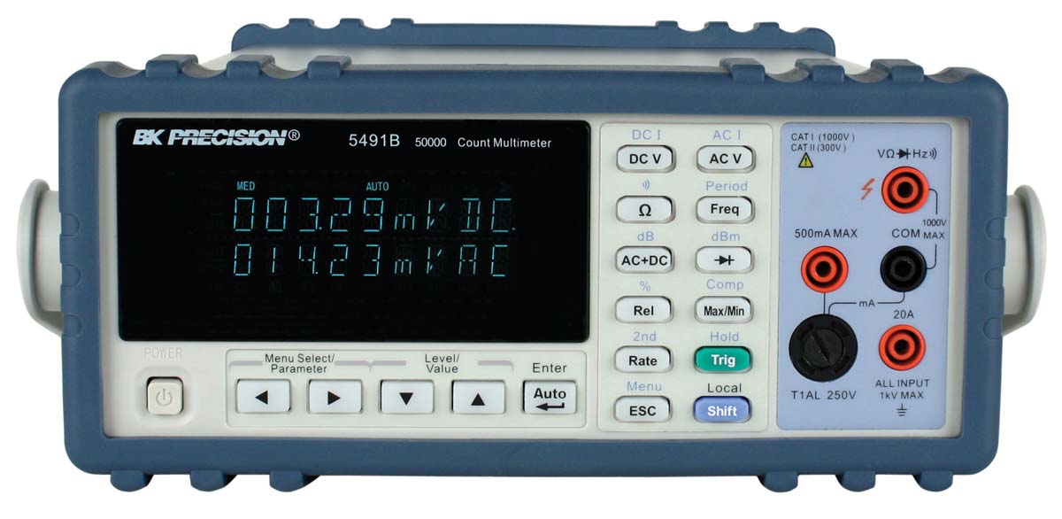 BK Precision 5491B Bench Digital Multimeter, True RMS, 20A ac Max, 20A dc Max, 750V ac Max - UKAS Calibrated