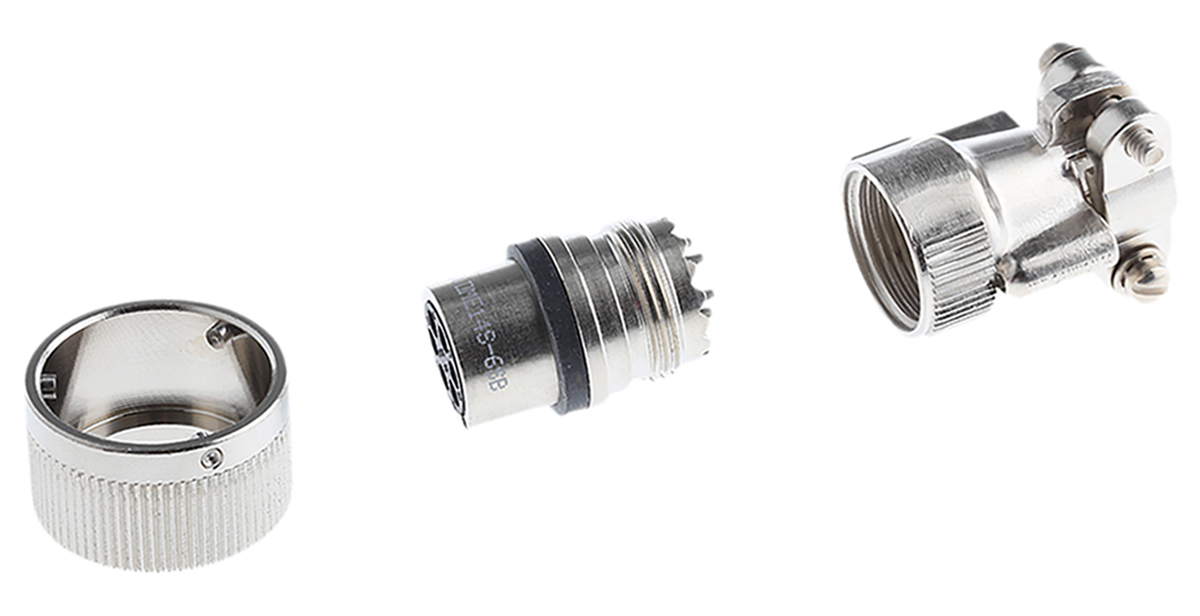 ITT Cannon, CA-COM, Copper Alloy 6 Way Cable Mount MIL Spec Circular Connector Plug, Socket Contacts,Shell Size 14S,