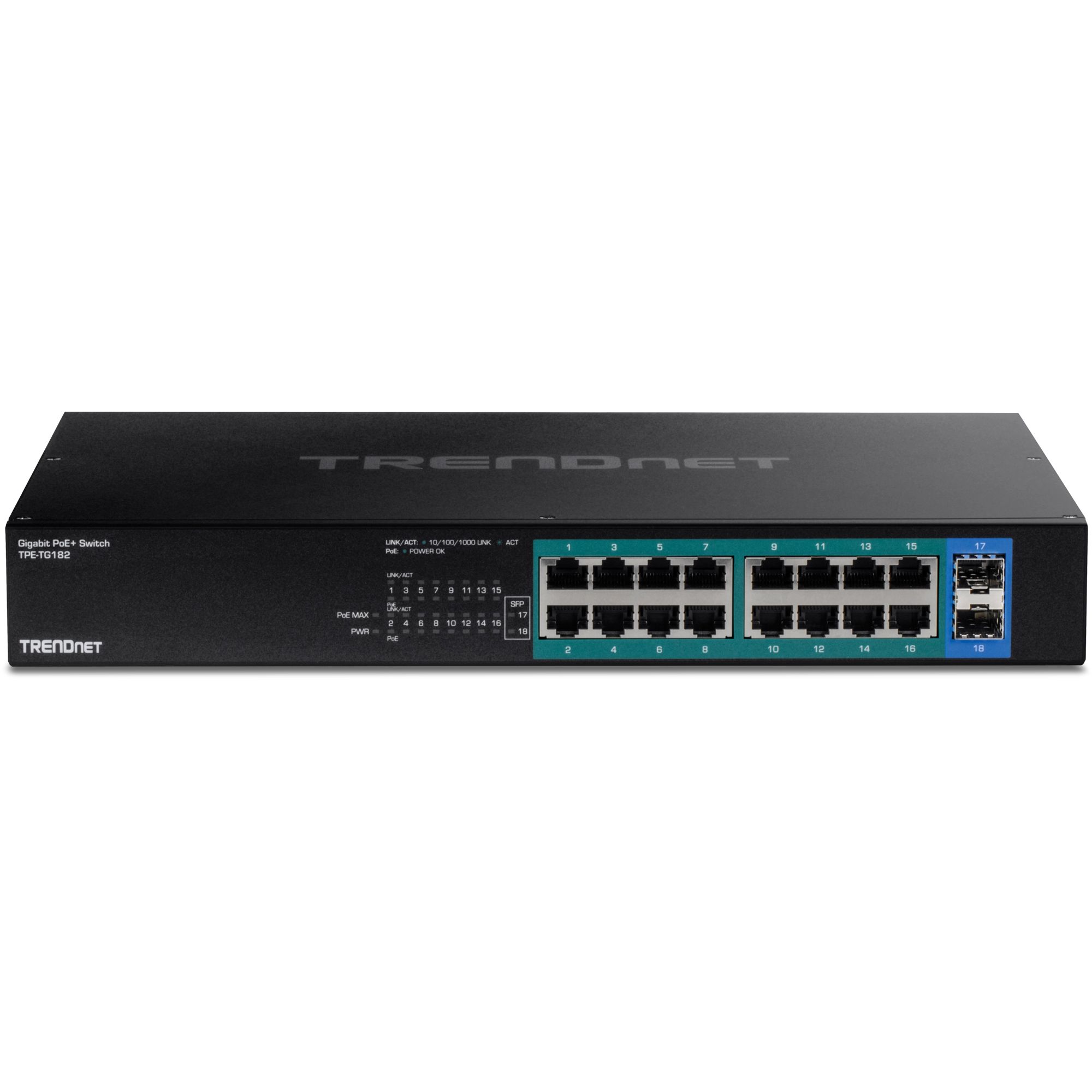 18-Port Gigabit PoE+ Switch