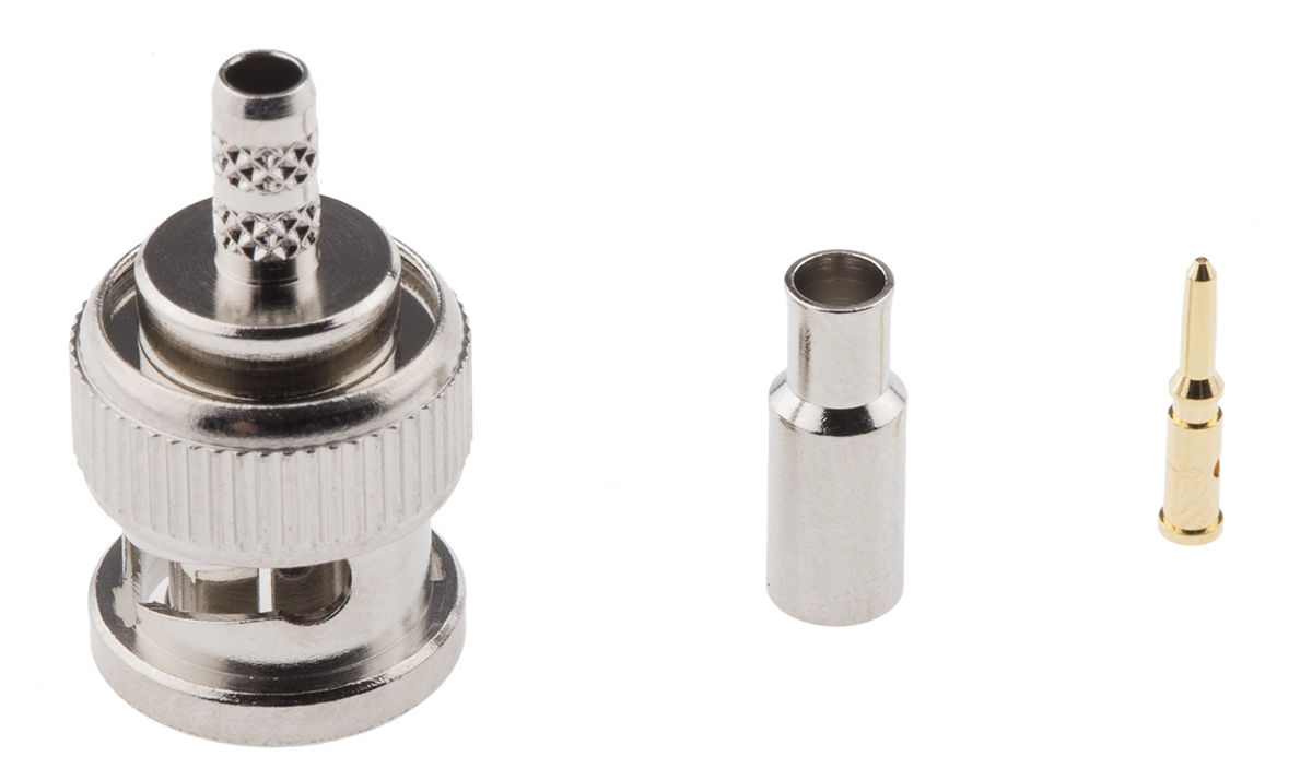 Amphenol RF, Plug Cable Mount BNC Connector, 75Ω, Crimp Termination, Straight Body