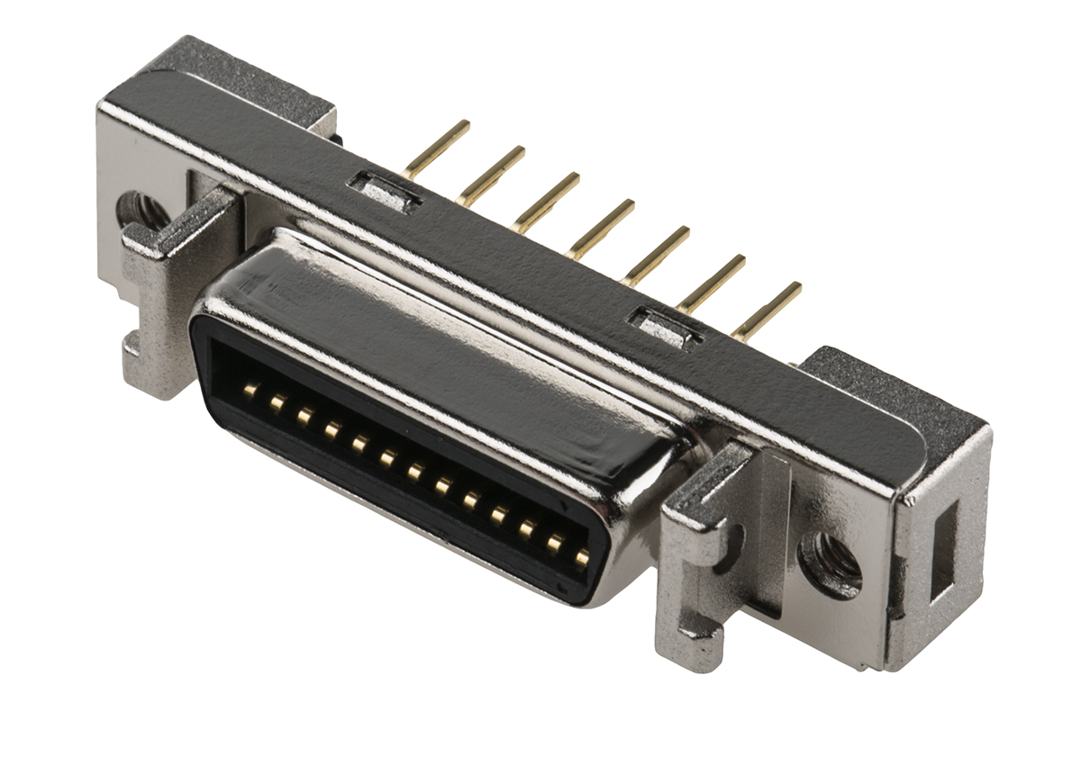3M, 102 Series Female 26 Pin Straight Through Hole SCSI Connector 2.54mm Pitch, Solder