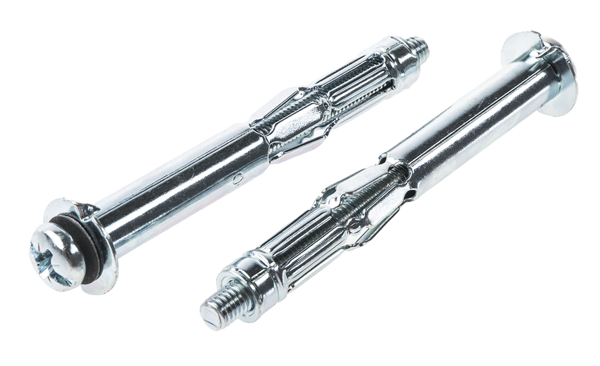 RawlPlug Steel Expanding Bolt Cavity Fixing, 12mm fixing hole diameter
