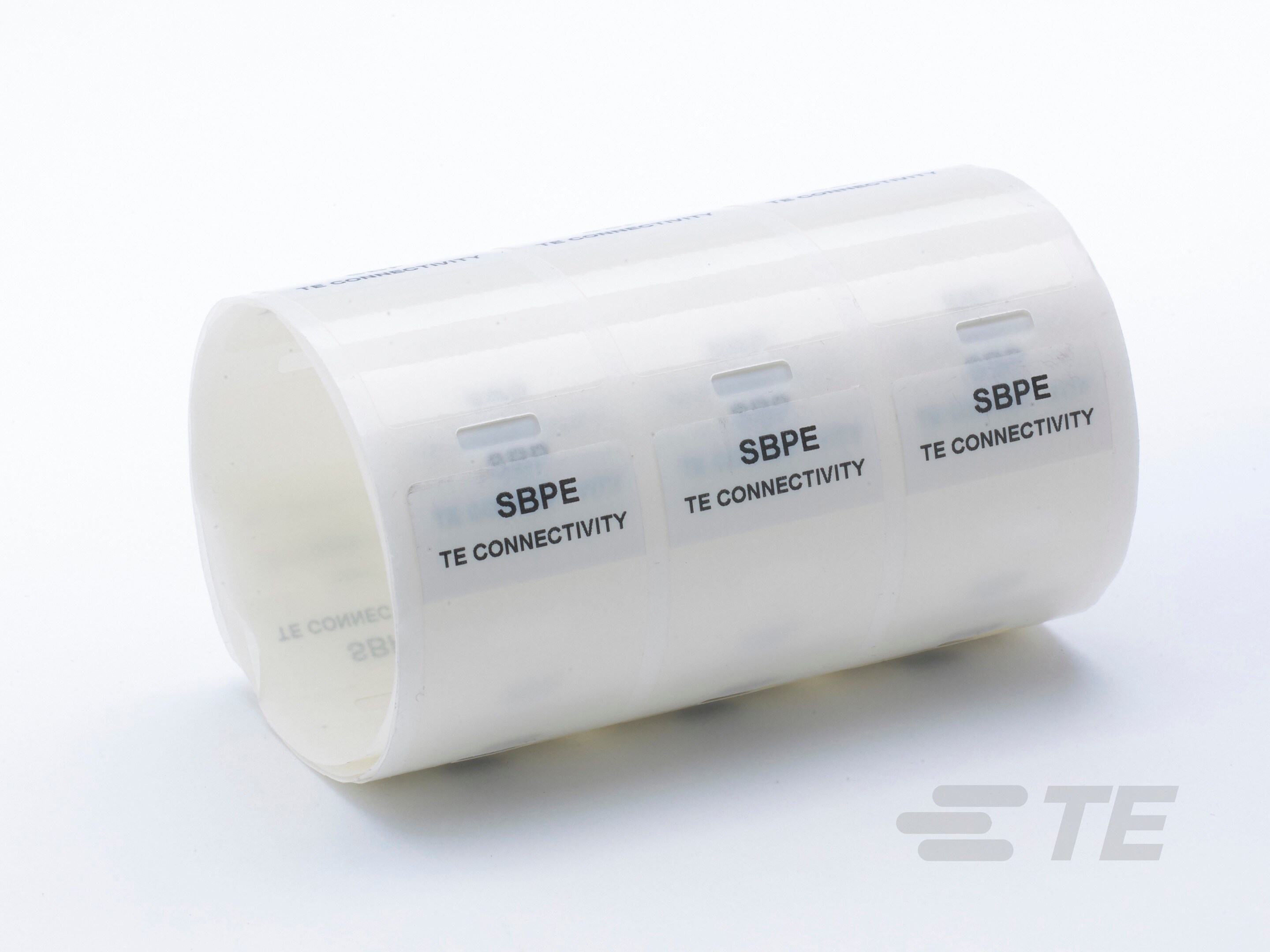 TE Connectivity SBPE Adhesive Cable Marker, White, Pre-printed "SBPE", 12.1 → 35.9mm Cable, for Cables, Wires,