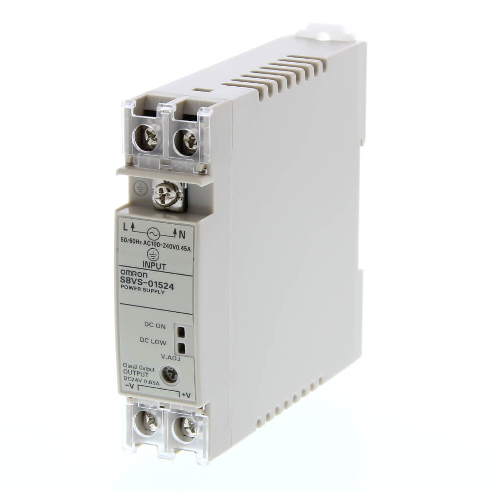 Omron Switching Power Supply, S8VS-01524, 24V dc, 650mA, 15W, 1 Output, 100 → 240V ac Input Voltage