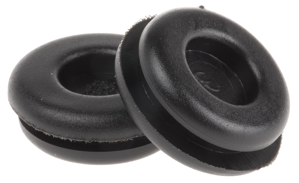 SES Sterling DG Black PVC 15mm Cable Grommet for Maximum of 9mm Cable Dia. 01330351010
