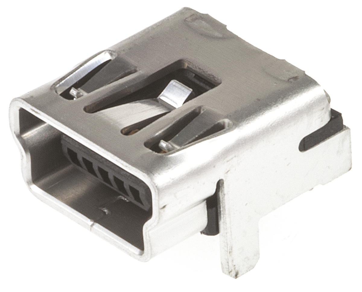 Molex Right Angle, Through Hole, Socket Type B 2.0 USB Connector