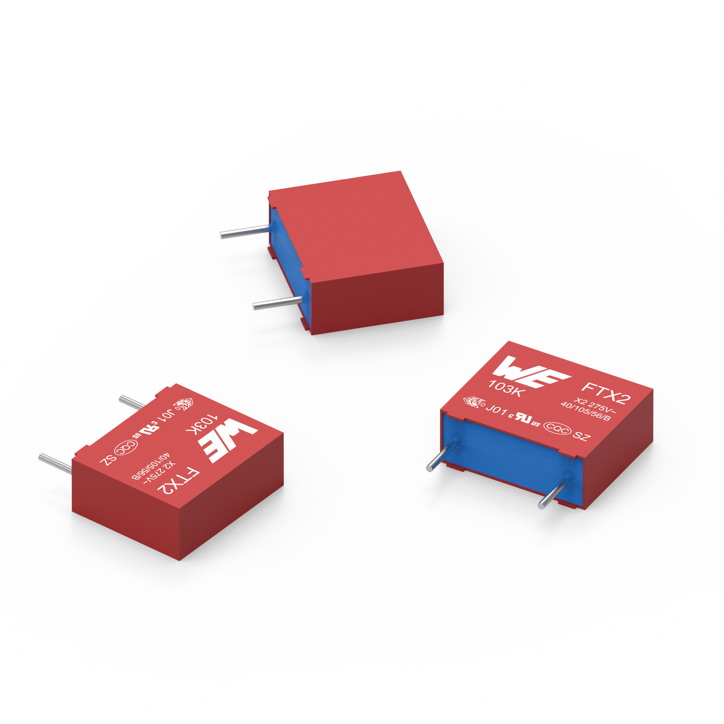 Wurth Elektronik WCAP-FTX2 Metallised Polypropylene Film Capacitor, 275V dc, ±10%, 470nF, Through Hole