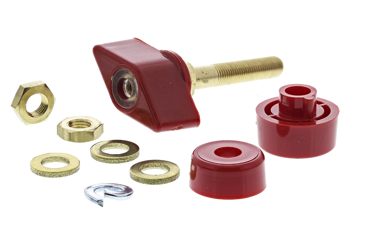 Schutzinger 4mm Red Terminal Post, 1kV, 63A, M6 x 0.75 Thread