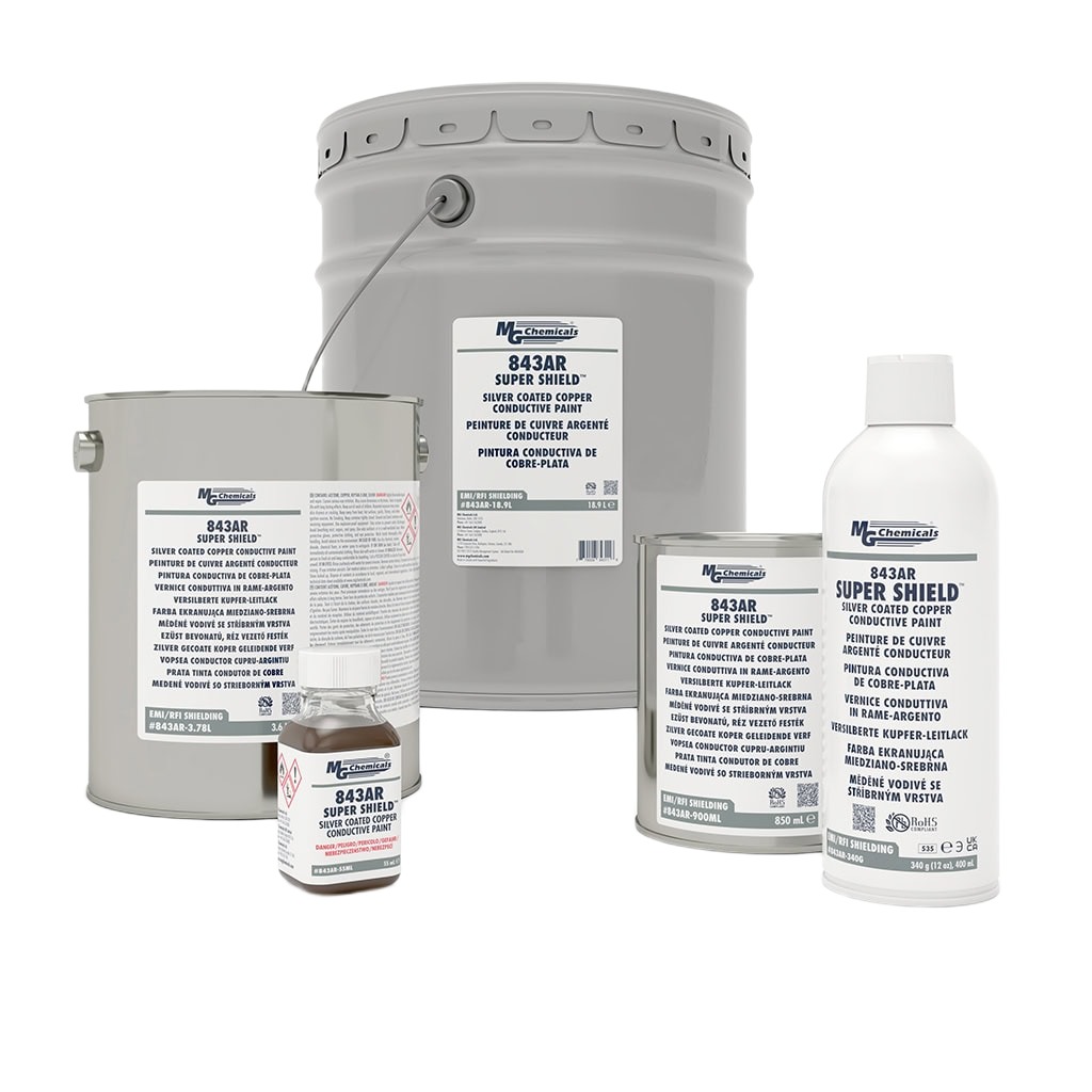 MG Chemicals White Silvered Copper Epoxy Conformal Coating, 3.6 L Can, -40°C min, +120°C max