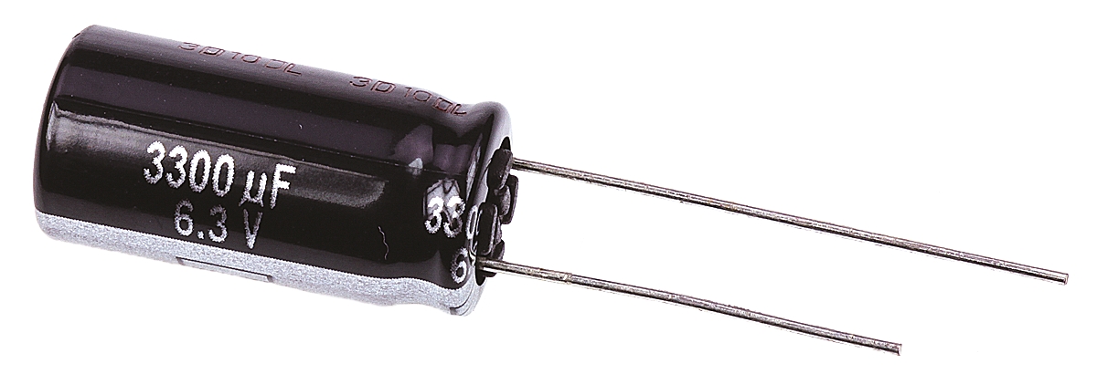 Panasonic 3300μF Aluminium Electrolytic Capacitor 6.3V dc, Radial, Through Hole - ECA0JHG332