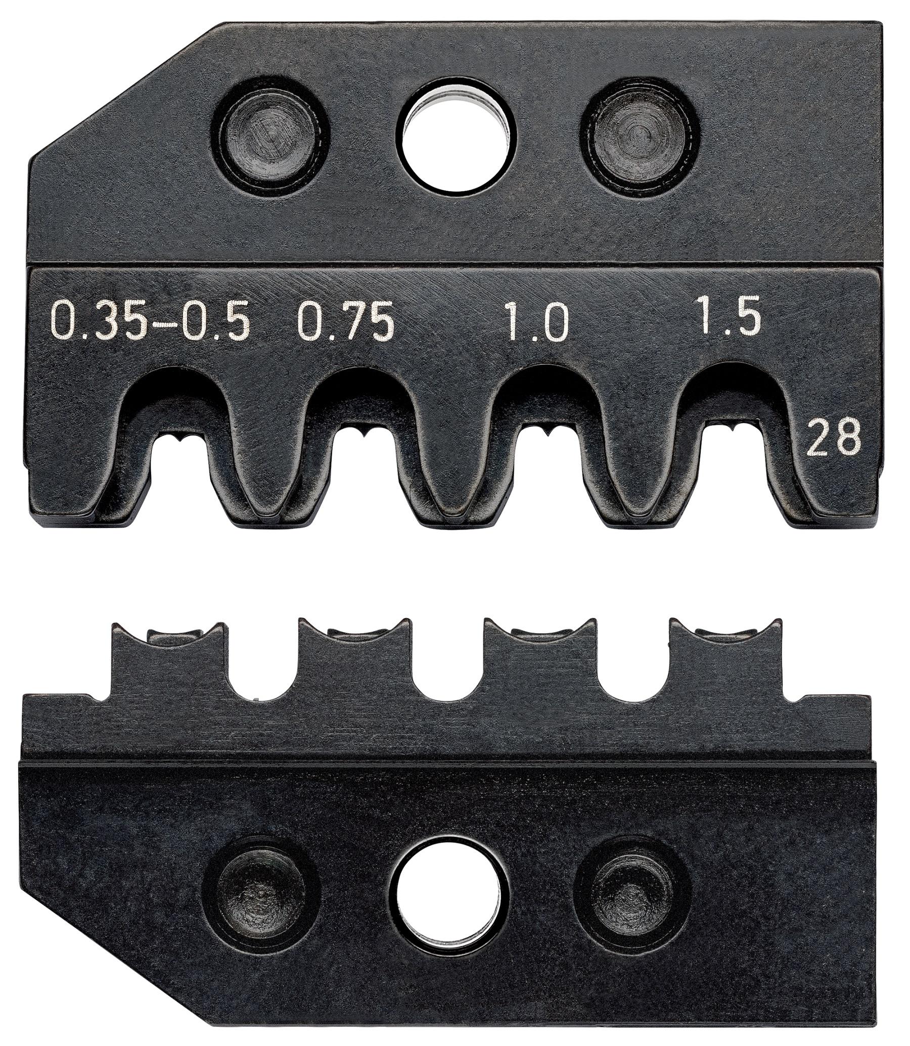 Knipex, 97 Crimp Die, AMP Superseal connector, Wire size 0,35 → 1,5mm²
