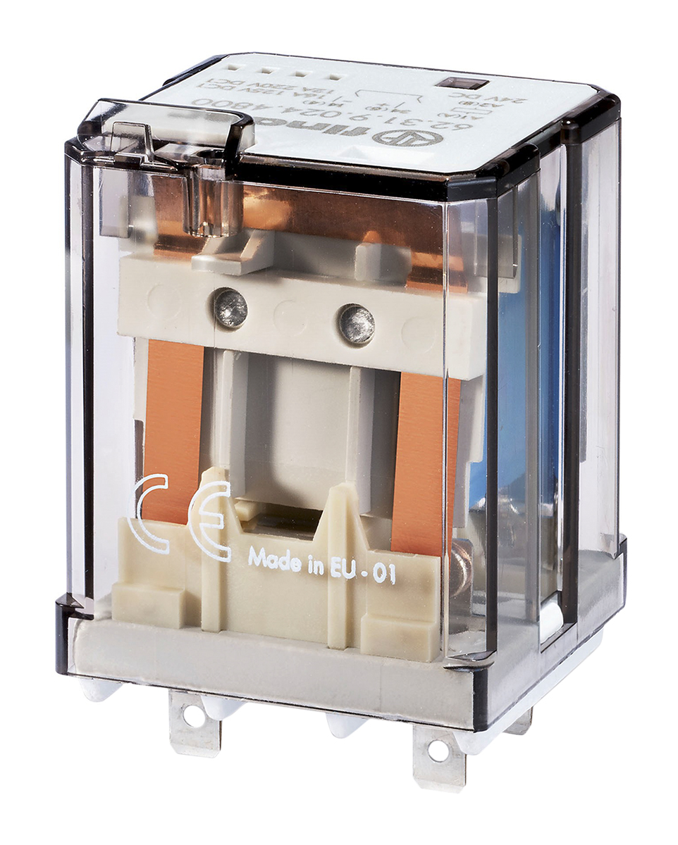 Finder Plug In Power Relay, 24V dc Coil, 16/30A Switching Current, SPST