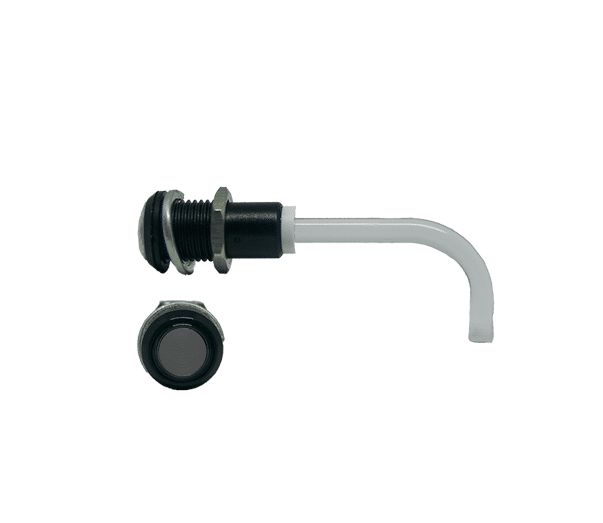RHD-0900-1500-F9PS67PR Bivar, Panel Mount Right Angle LED Light Pipe, Smoke Round Lens