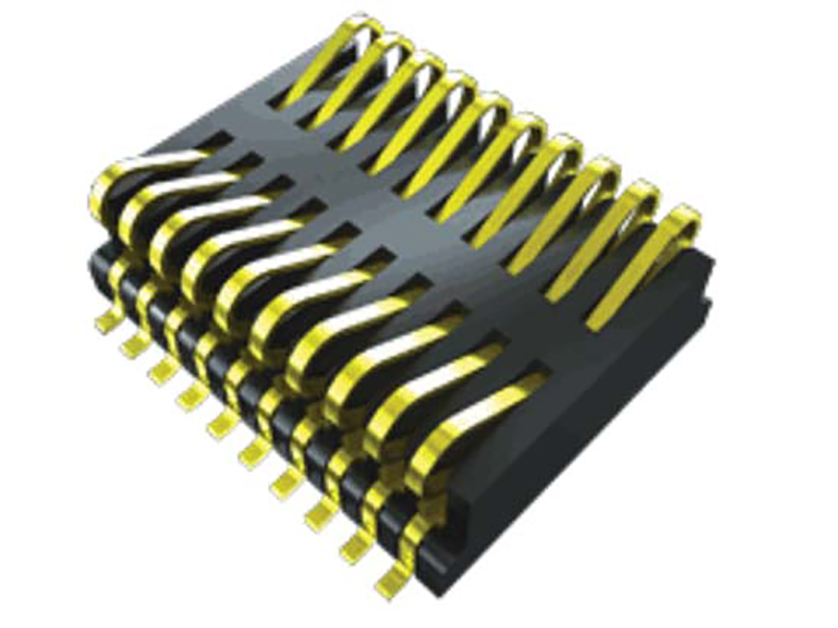 Samtec FSI Series Straight Surface PCB Header, 20 Contact(s), 1 mm Pitch, 1 Row, Shrouded