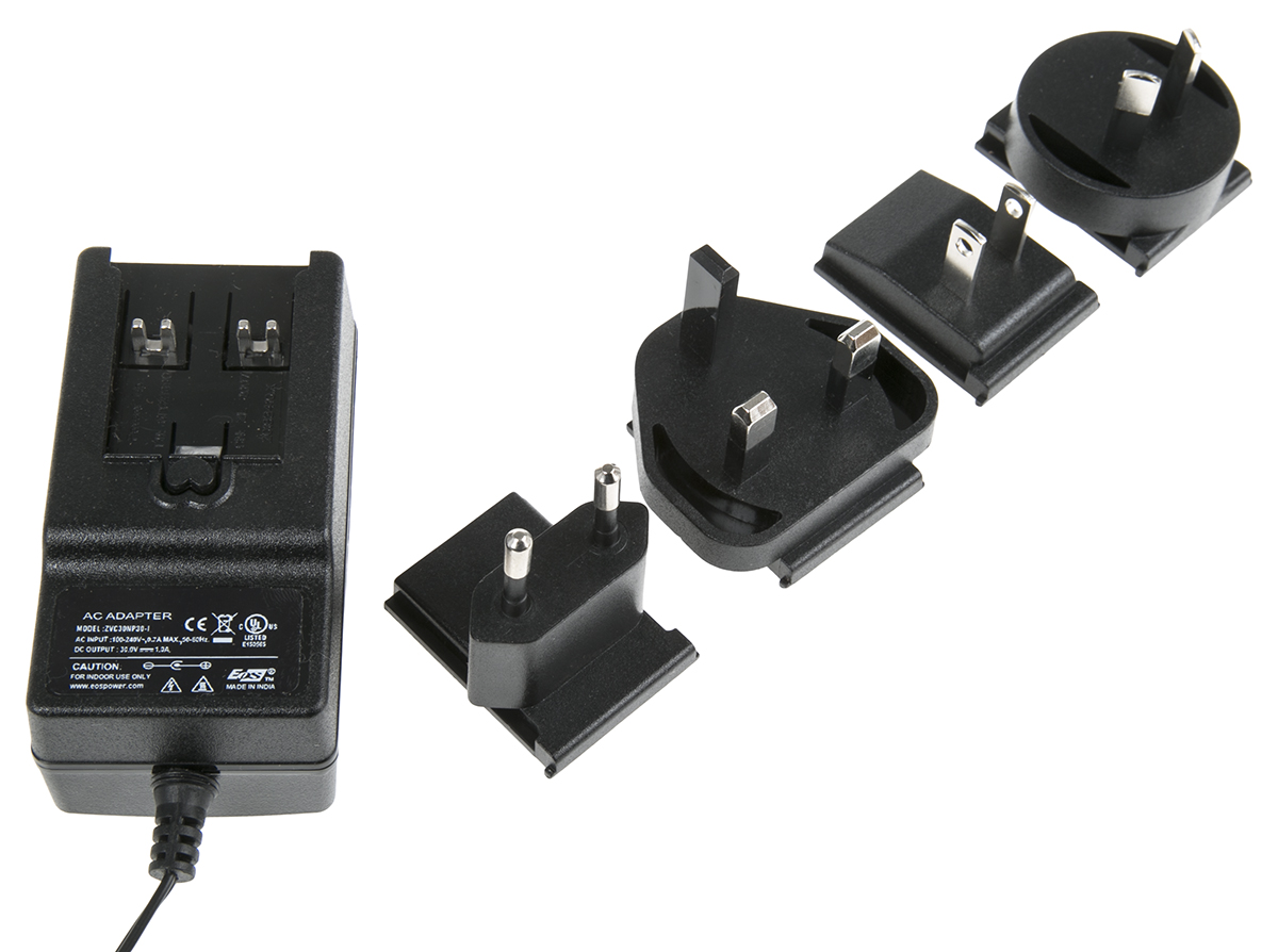 EOS 30W Plug-In AC/DC Adapter 30V dc Output, 1A Output
