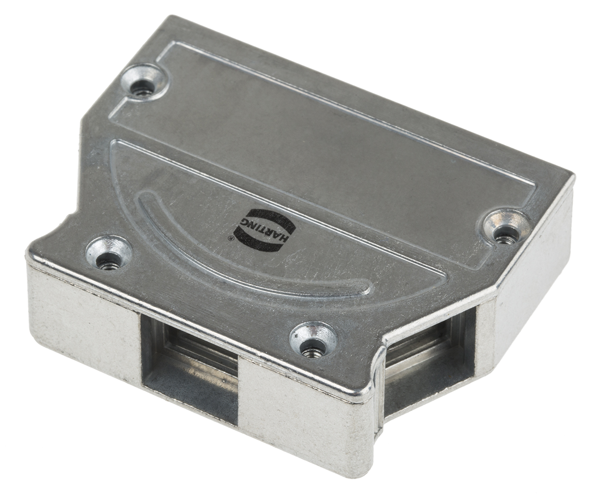 HARTING D-Sub, InduCom Series Metal Angled, Straight D Sub Backshell, 25 Way