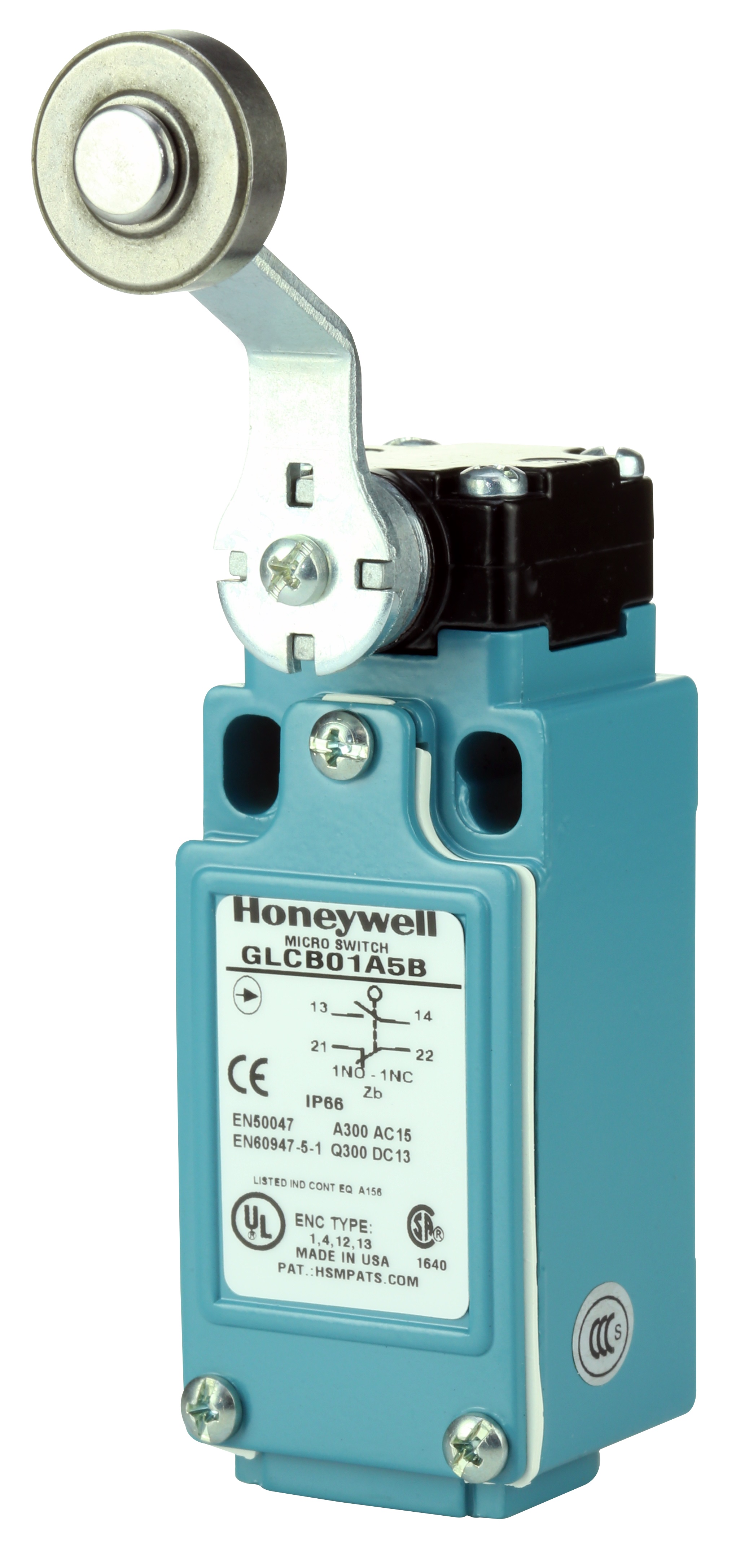Honeywell Roller Lever Limit Switch, 1NC/1NO, IP67, SPDT, Die Cast Zinc Housing, 300V ac ac Max, 10A Max