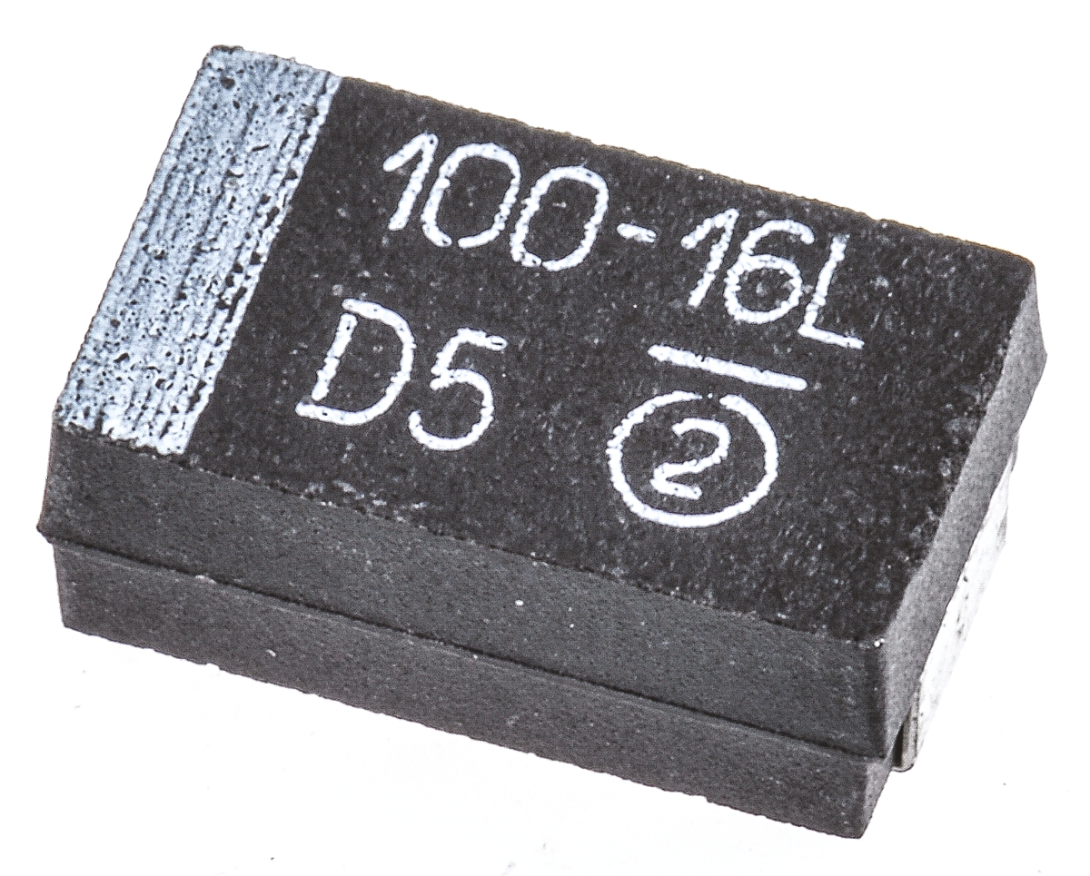 Vishay 100μF MnO2 Tantalum Capacitor 16V dc, 293D Series