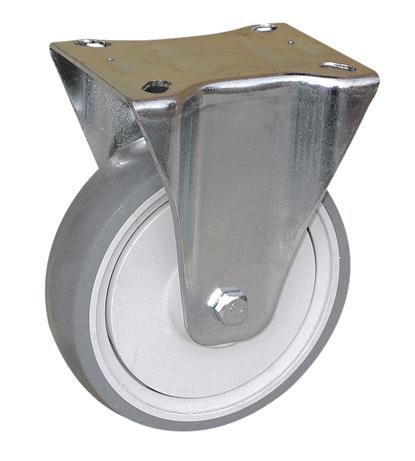 Guitel Hervieu Fixed Castor Wheel, 175kg Capacity, 125mm Wheel