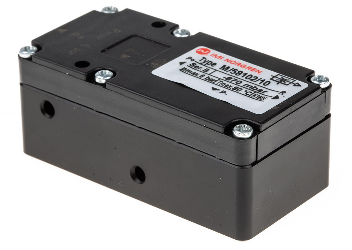 Norgren Vacuum Pump, >7mm nozzle , -0.87bar 80L/min, M/58102 series