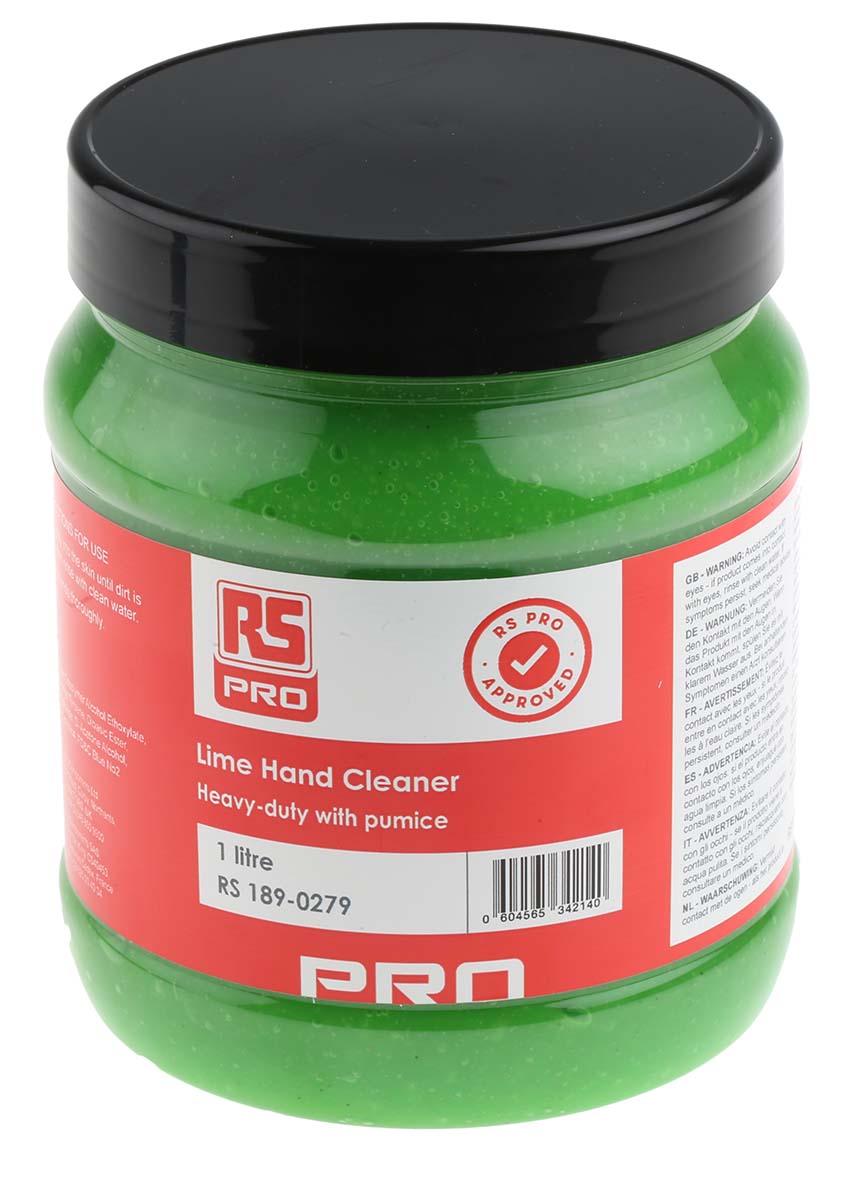 RS PRO Lime Heavy-Duty Hand Cleaner with Pumice - 1 L Tub