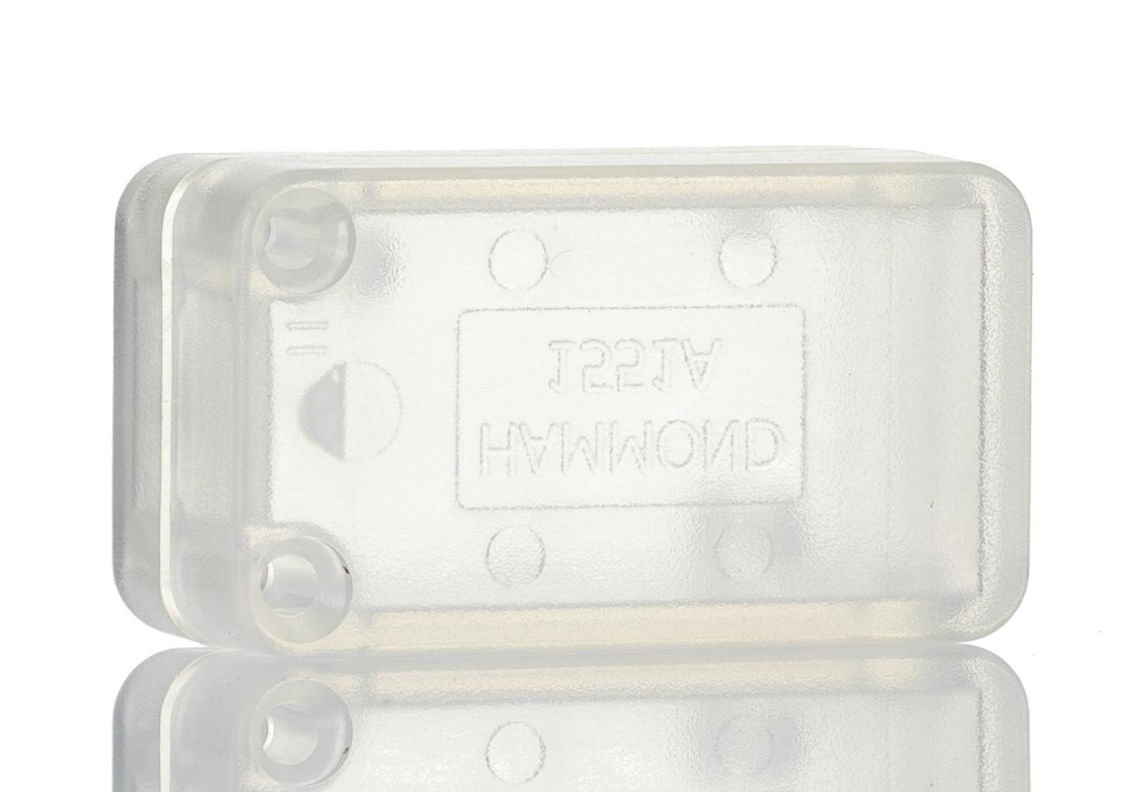 Hammond 1551 Series Clear ABS Enclosure, IP54, Flanged, Clear Lid, 35 x 20 x 15.5mm