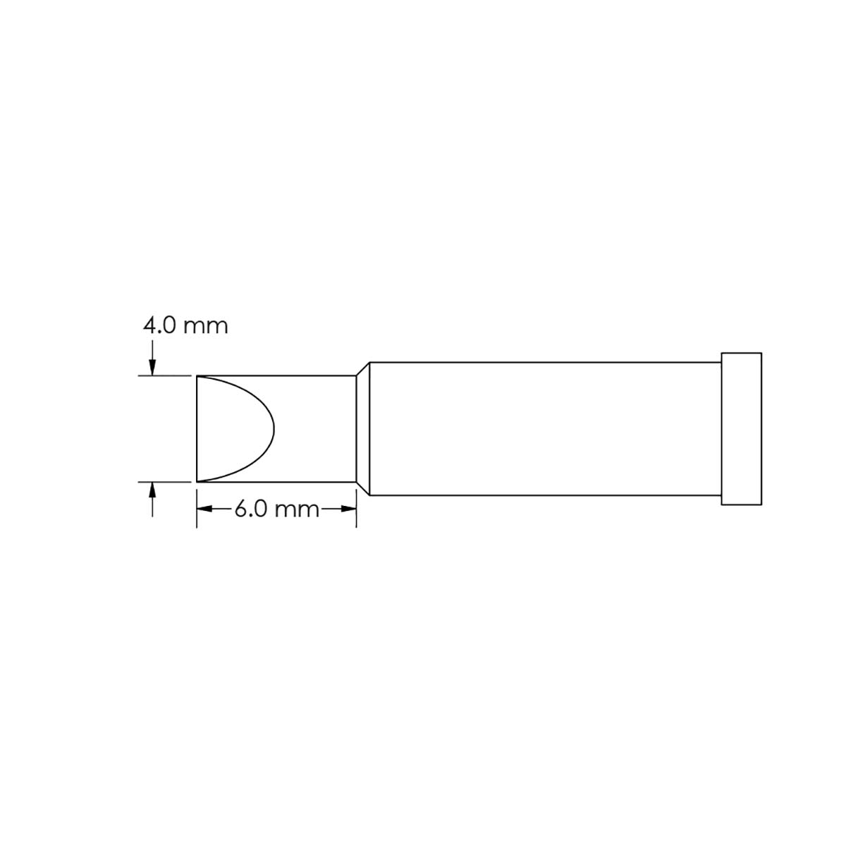Metcal GT4-CH0040P 4.0 x 6 mm Chisel Soldering Iron Tip for use with Soldering Iron