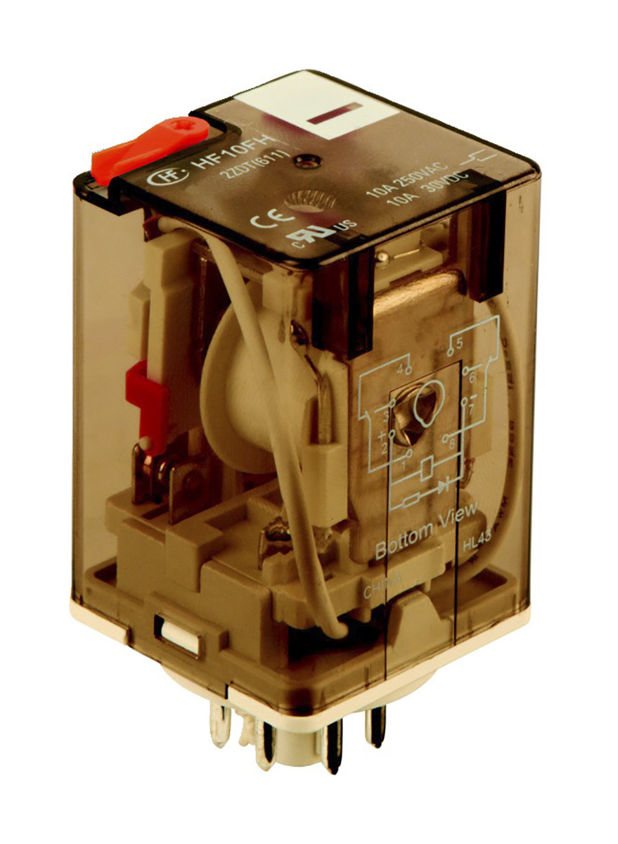 Hongfa Europe GMBH Plug In Power Relay, 120V ac Coil, 10A Switching Current, DPDT