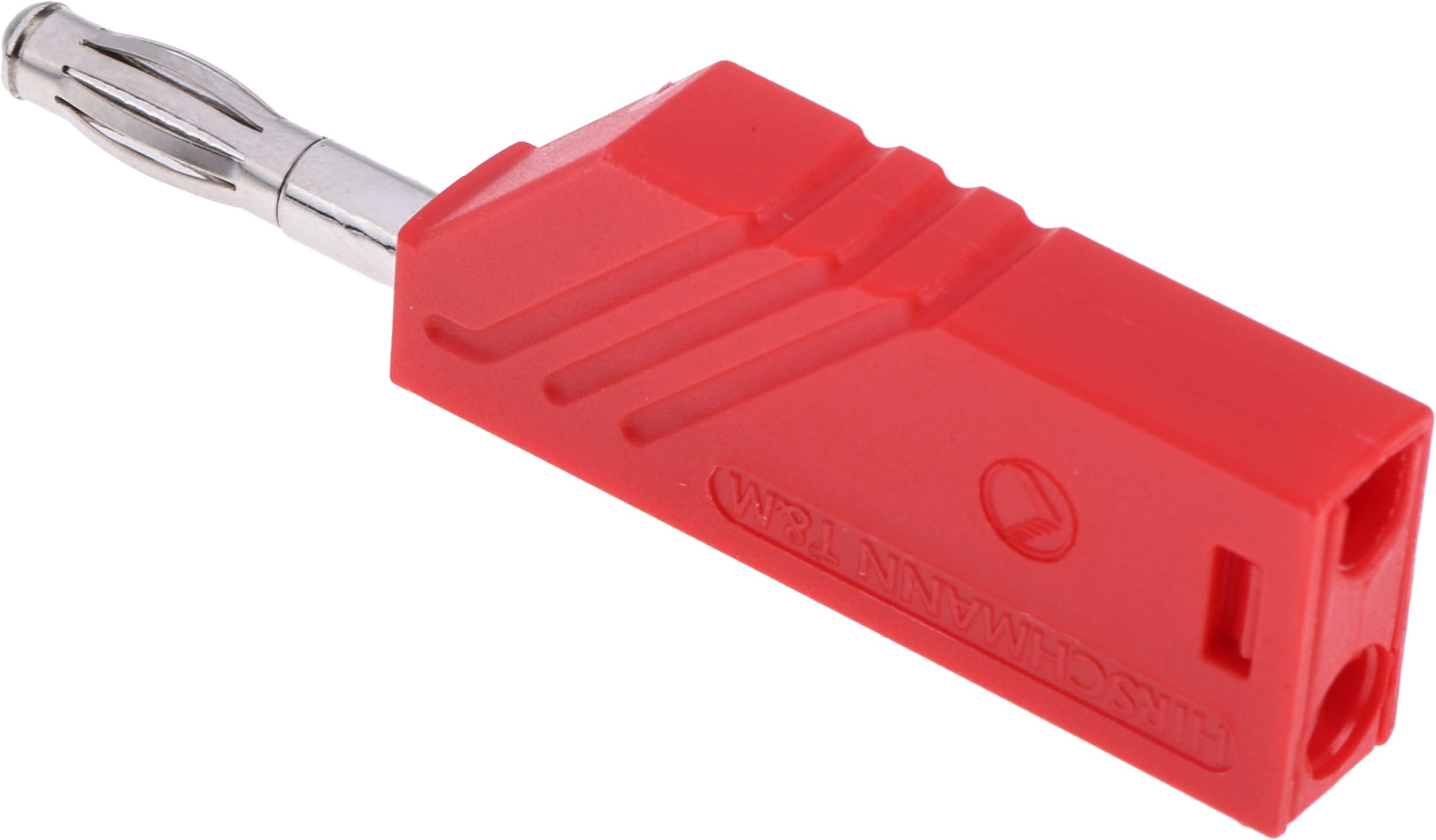 Hirschmann Test & Measurement Red Male Banana Plug, 4 mm Connector, Screw Termination, 16A, 60V dc, Nickel Plating